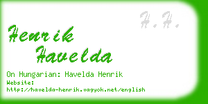 henrik havelda business card